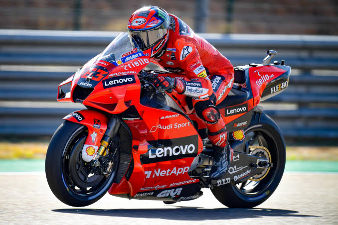 Ducati Desmosedici GP22 at Mugello with 363.6 km/h top-speed context