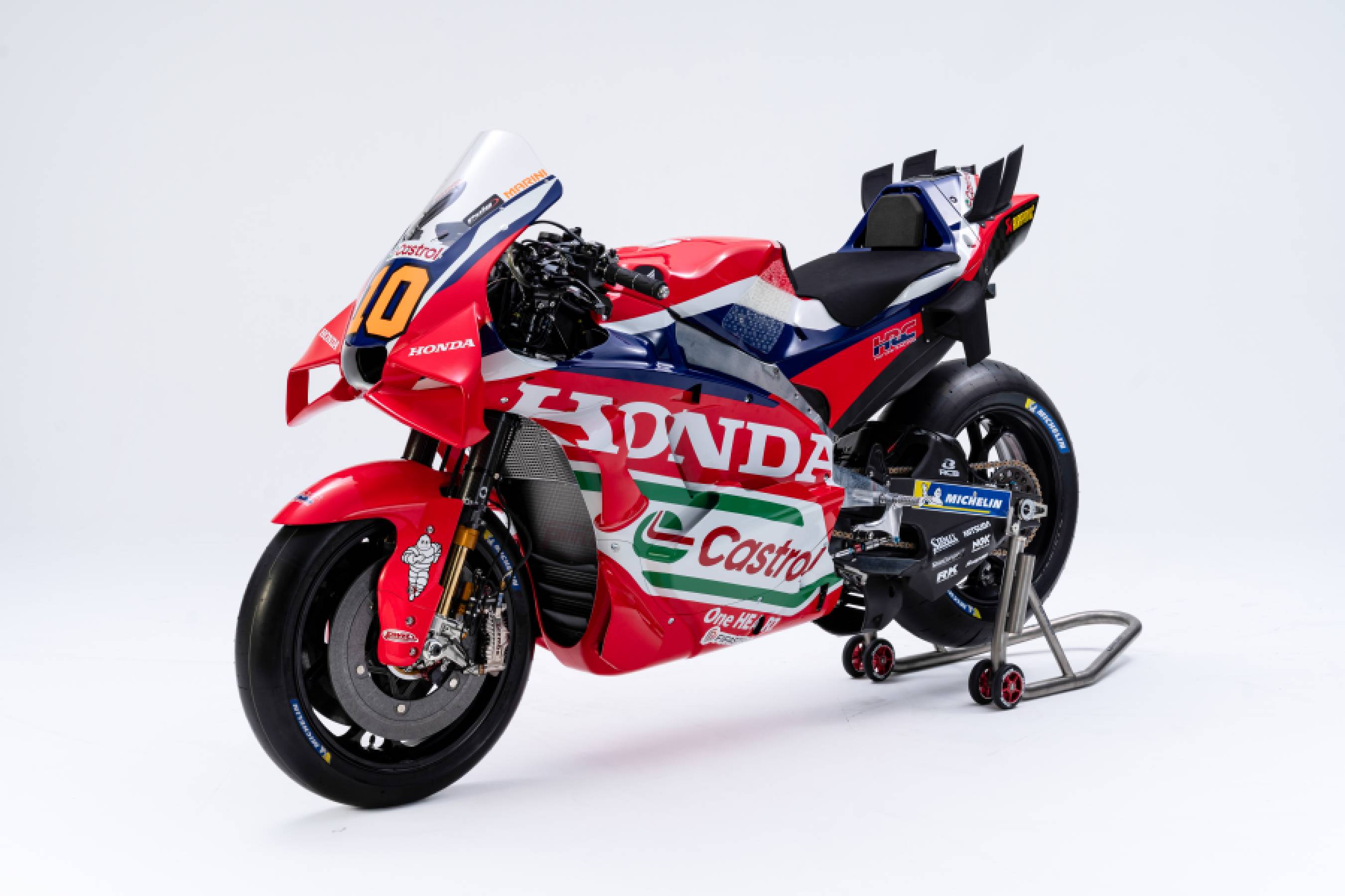 Honda RC213V MotoGP prototype in action showing straight-line speed context