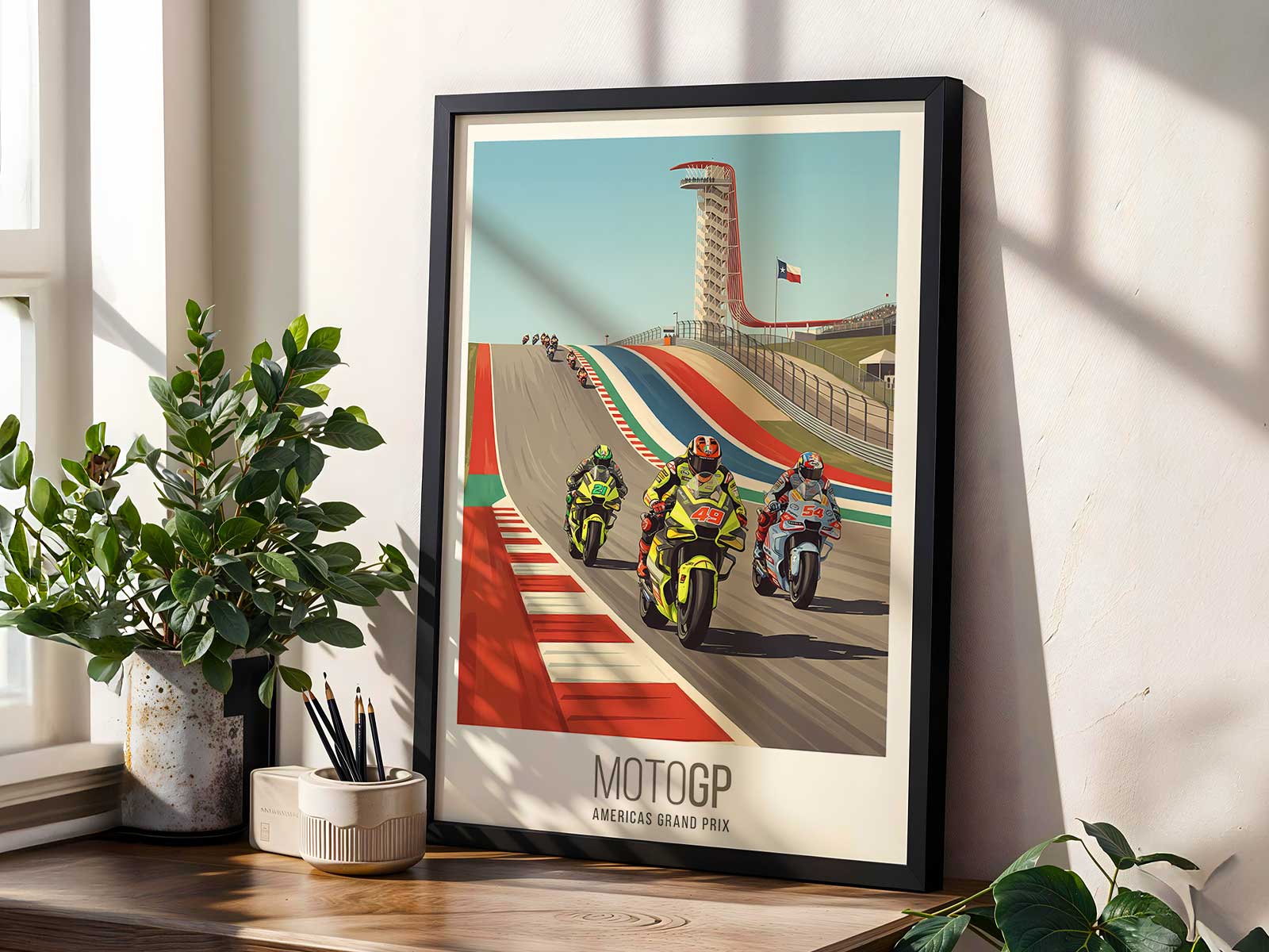 Austin MotoGP Grand Prix artwork poster decor with rider and track spirit