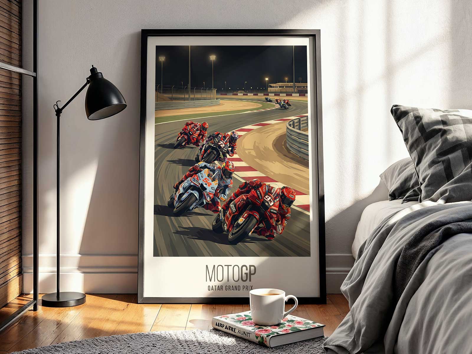 Ducati MotoGP bike transitioning from lean angle to acceleration on exit corner