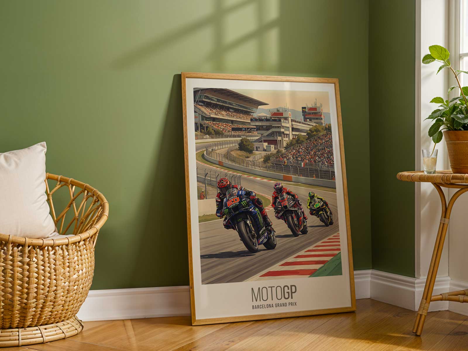Shot emphasizing the rider's eye line visible through the visor, eyes fixed on the racing line with determined expression