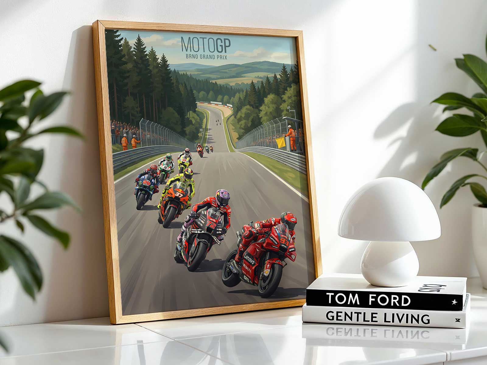 wide track scene with honda cbr motogp bike and racing atmosphere