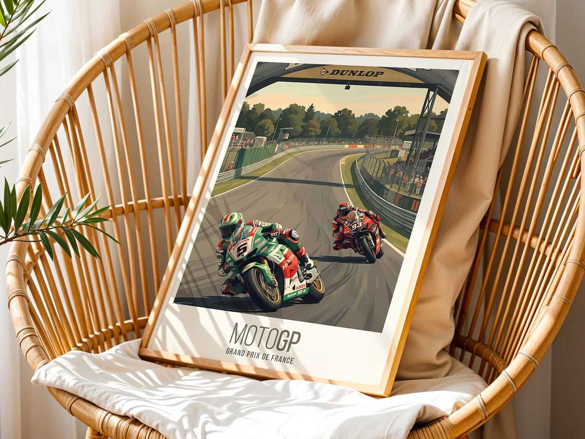 Expressive How a MotoGP Honda Freezes a Decisive Race Instant into Powerful wall art featuring motorsport engineering and intense visual movement