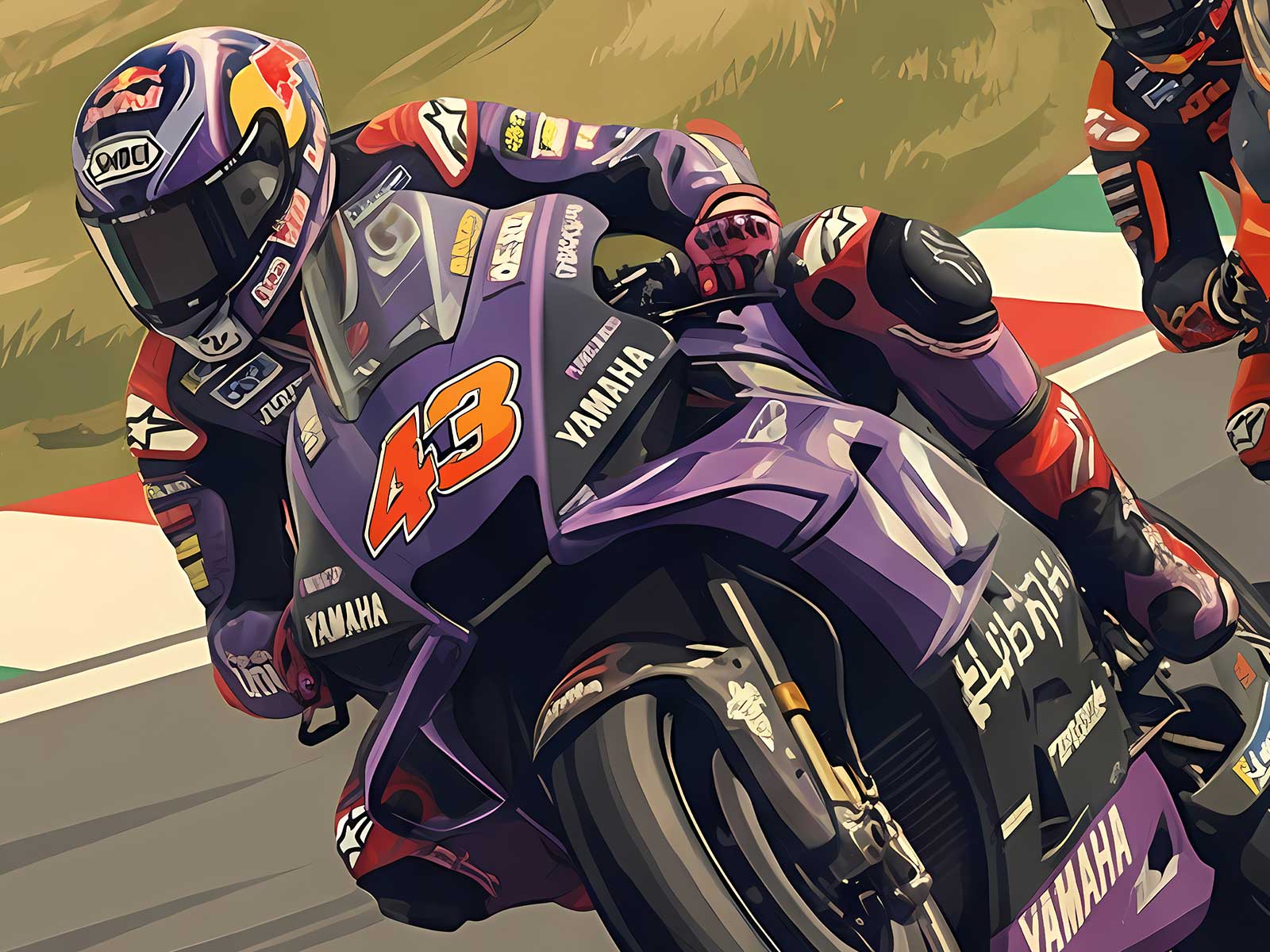 Rider navigating a sequence of tight, quick-change corners at Misano, illustrating constant body movement