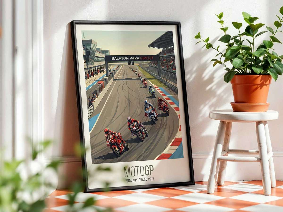 Alex Marquez in a dynamic racing scene with motion blur and intense track action