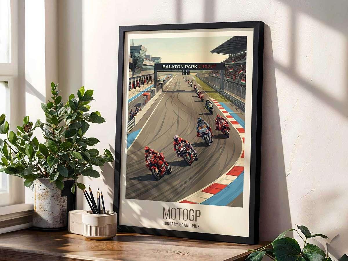 Refined wall art centered on Morbidelli with a competitive atmosphere