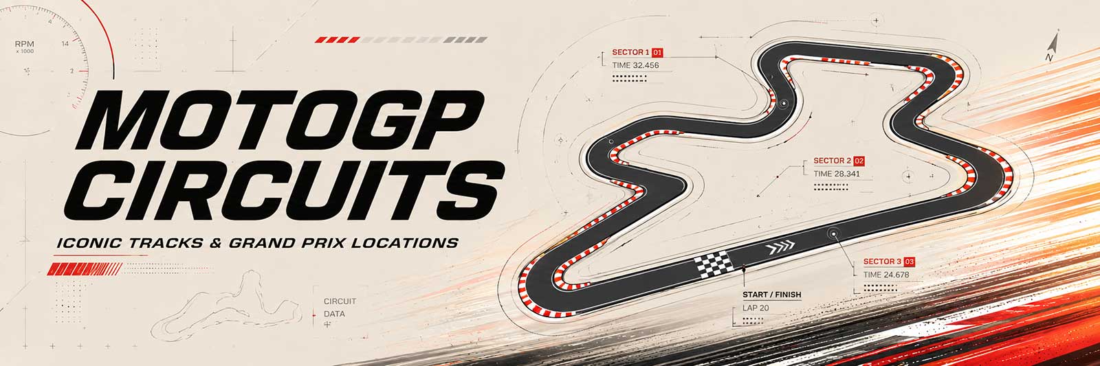 stylized motogp circuit layout poster with racing lines and track curves displayed in a modern interior setting