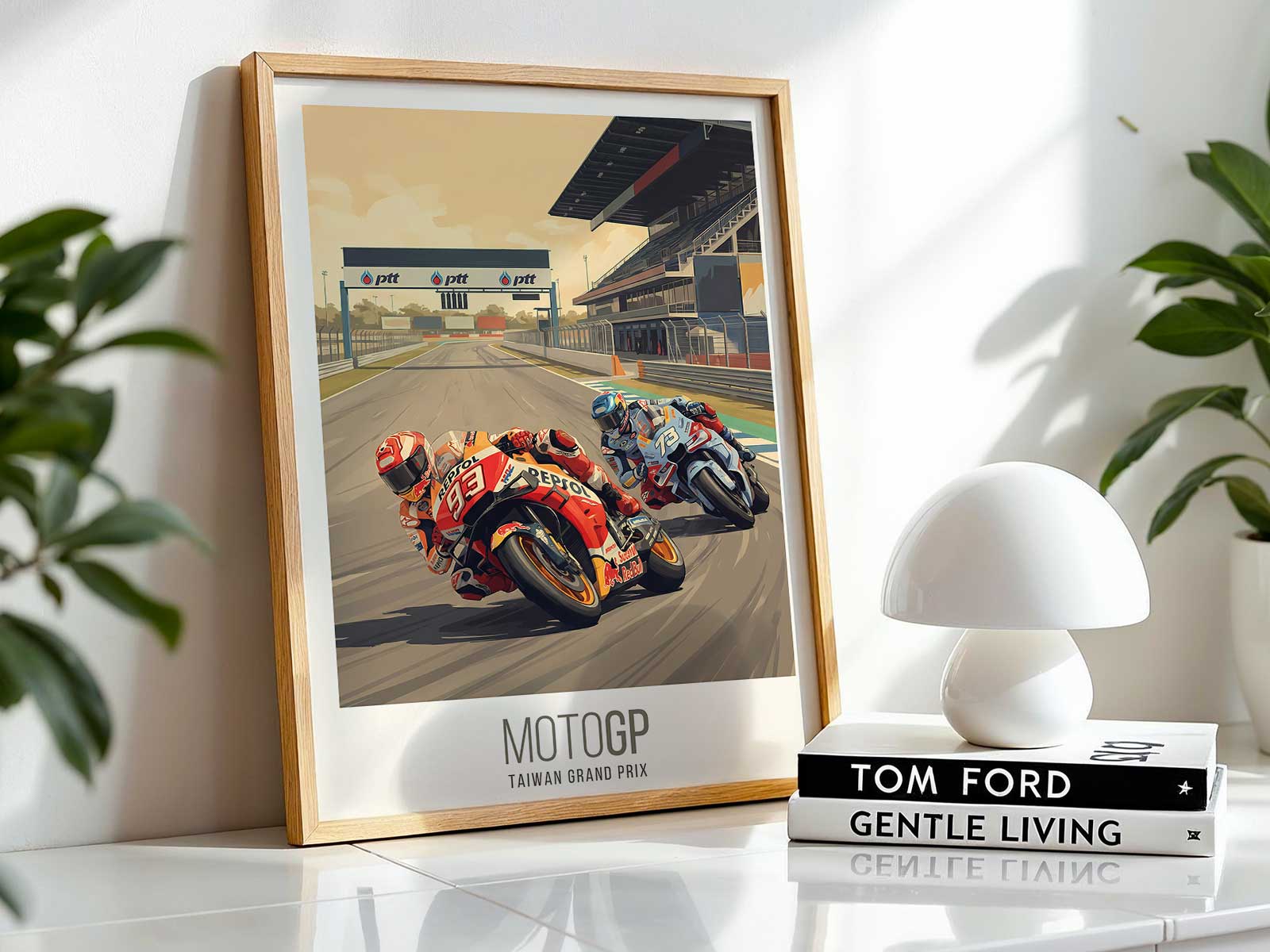 pramac racing team ducati art print styled for MotoGP poster walls and motorsport decor