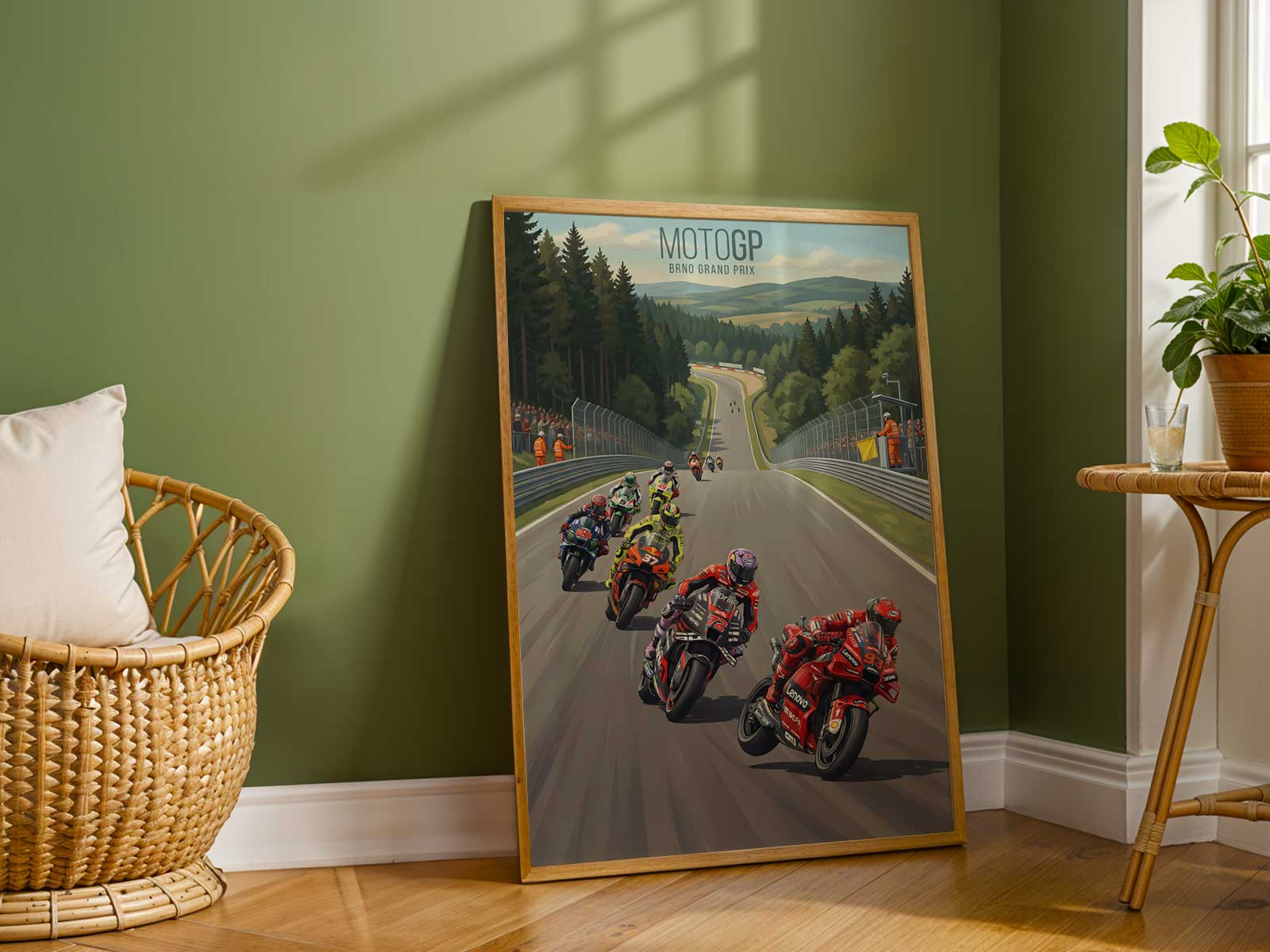 High-contrast Quartararo poster conveying dramatic tension with motion blur and focused rider expression