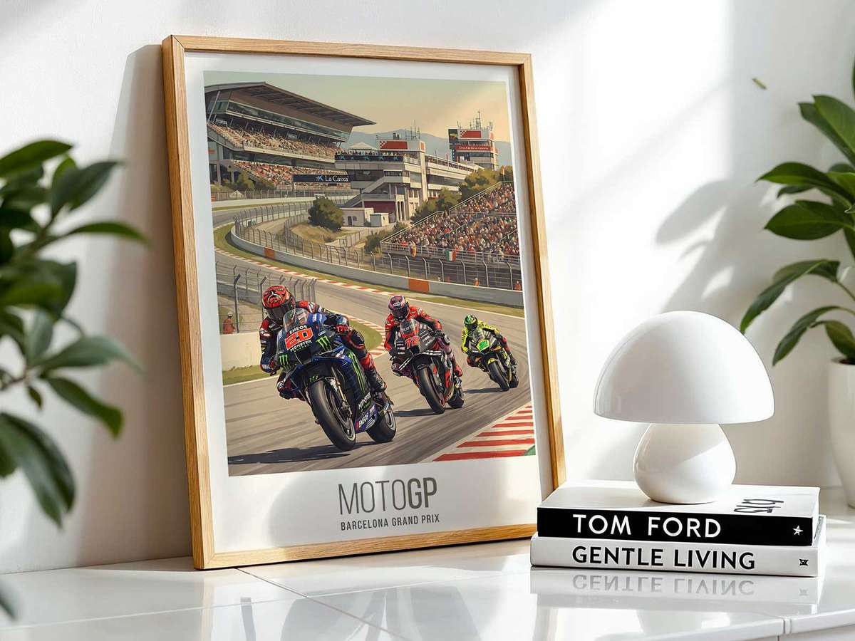 Artistic Yamaha MotoGP racing composition with fluid acceleration and smooth on-track motion